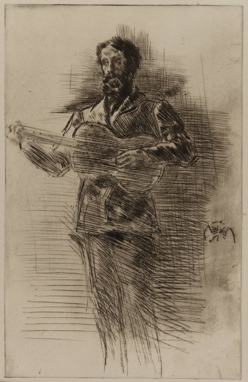 A gitáros (M.W. Ridley) alkotó: James Abbott McNeill Whistler