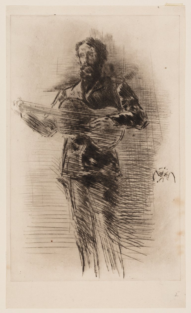 A gitáros (M.W. Ridley) alkotó: James Abbott McNeill Whistler