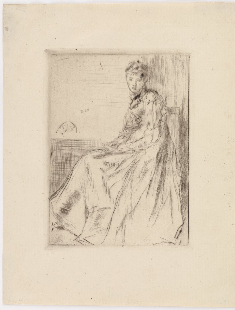 A levél (Maud, ül) alkotó: James Abbott McNeill Whistler