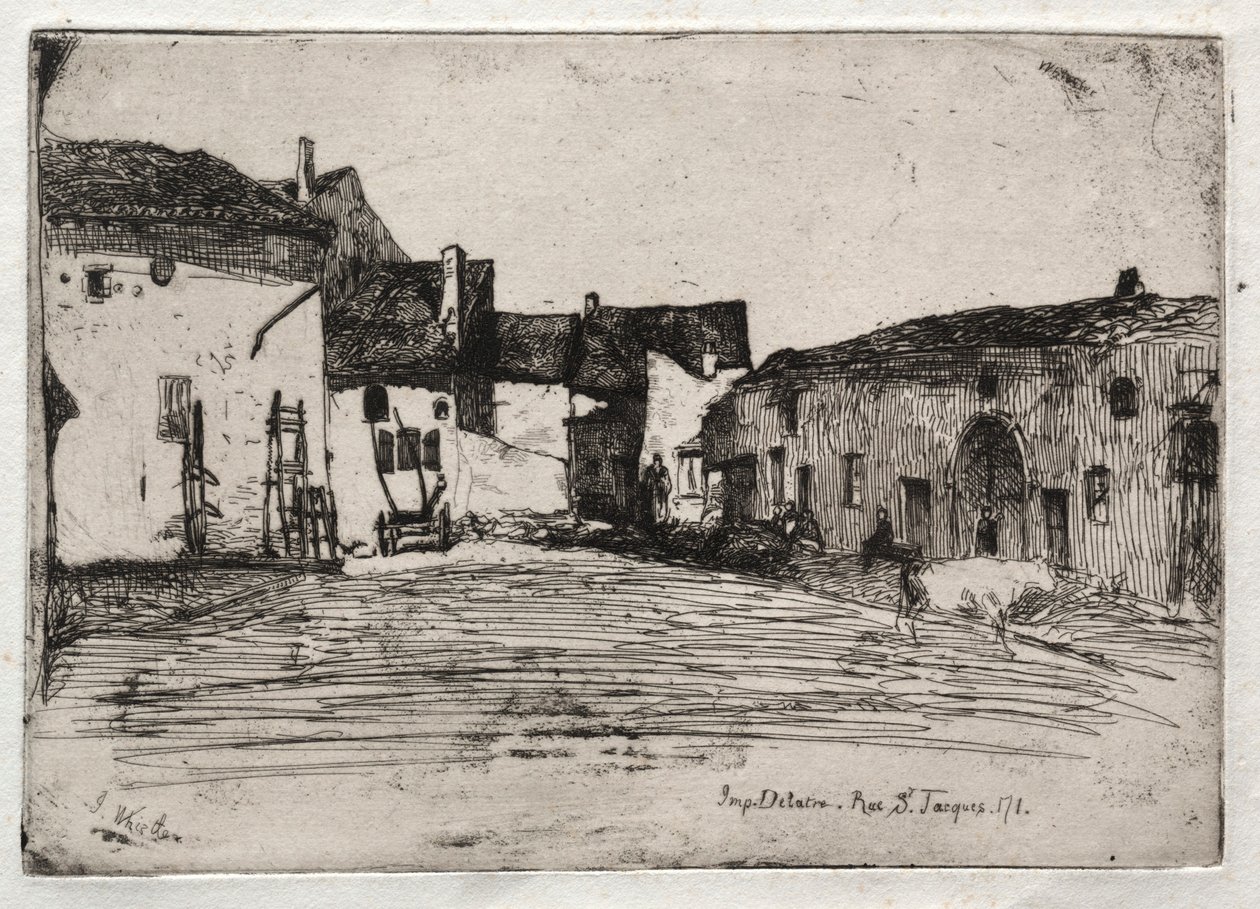 Tizenkét metszet a természetből:  Liverdun alkotó: James McNeill Whistler