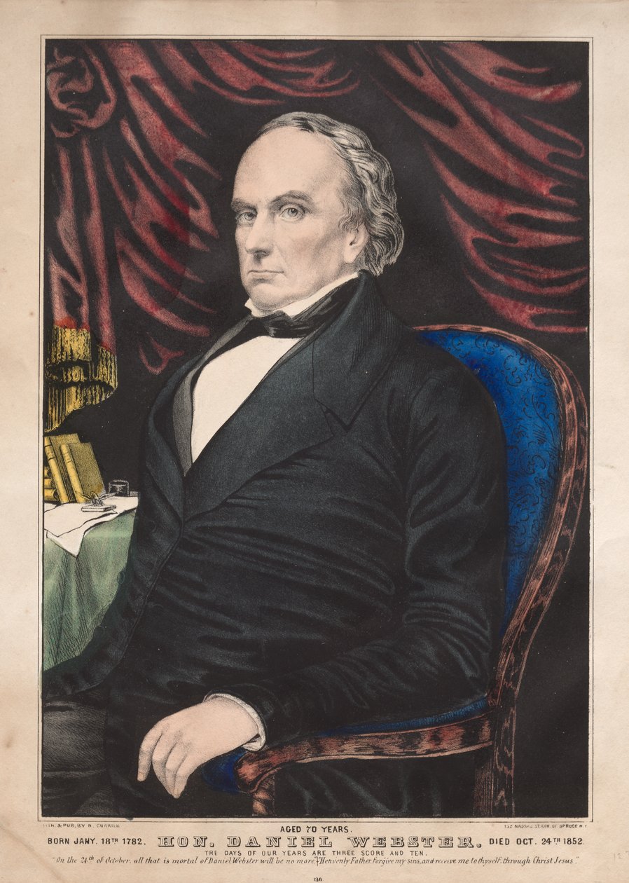 Hon. Daniel Webster, 70 éves alkotó: James Merritt Ives
