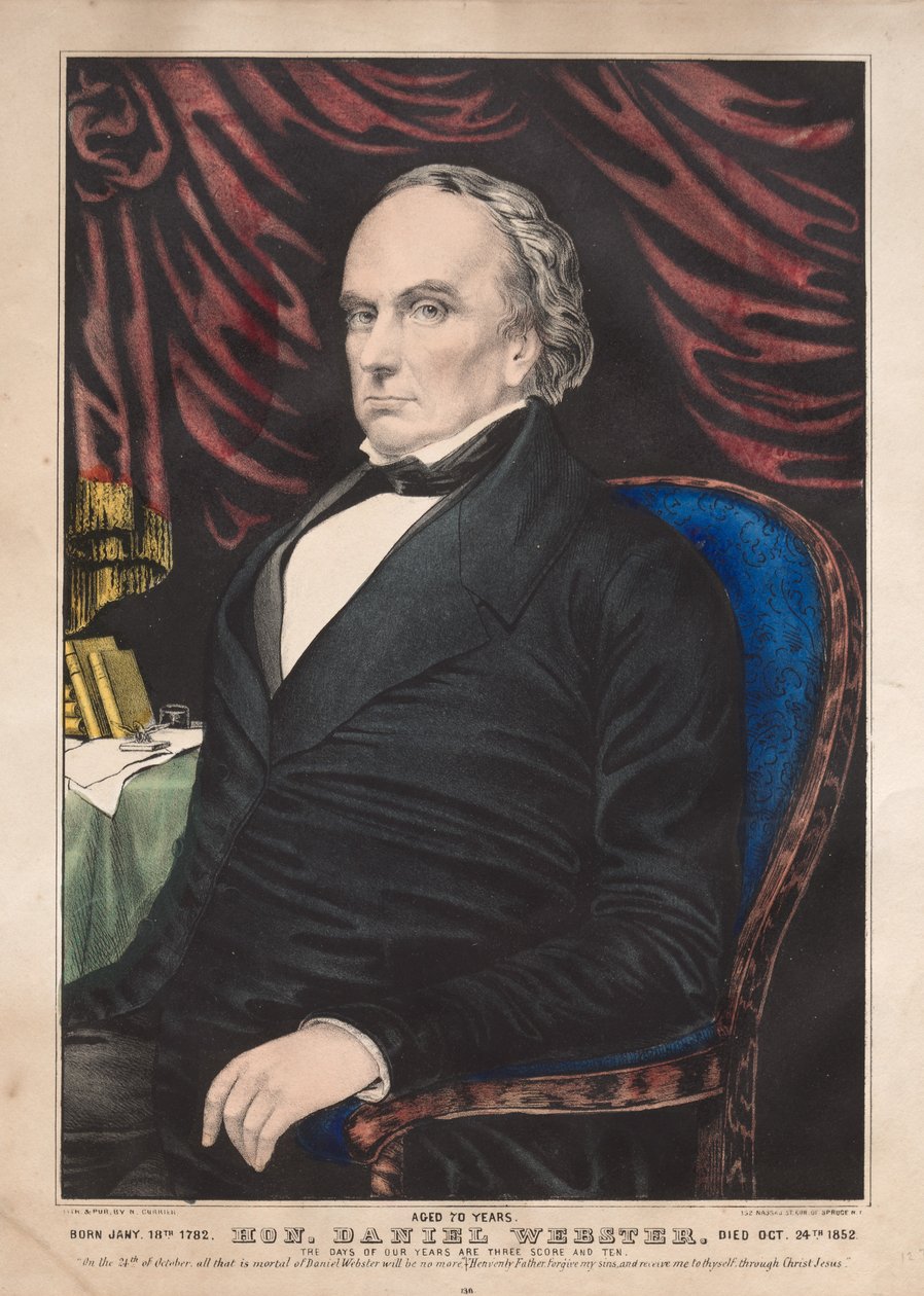 Hon. Daniel Webster, 70 éves. alkotó: James Merritt Ives