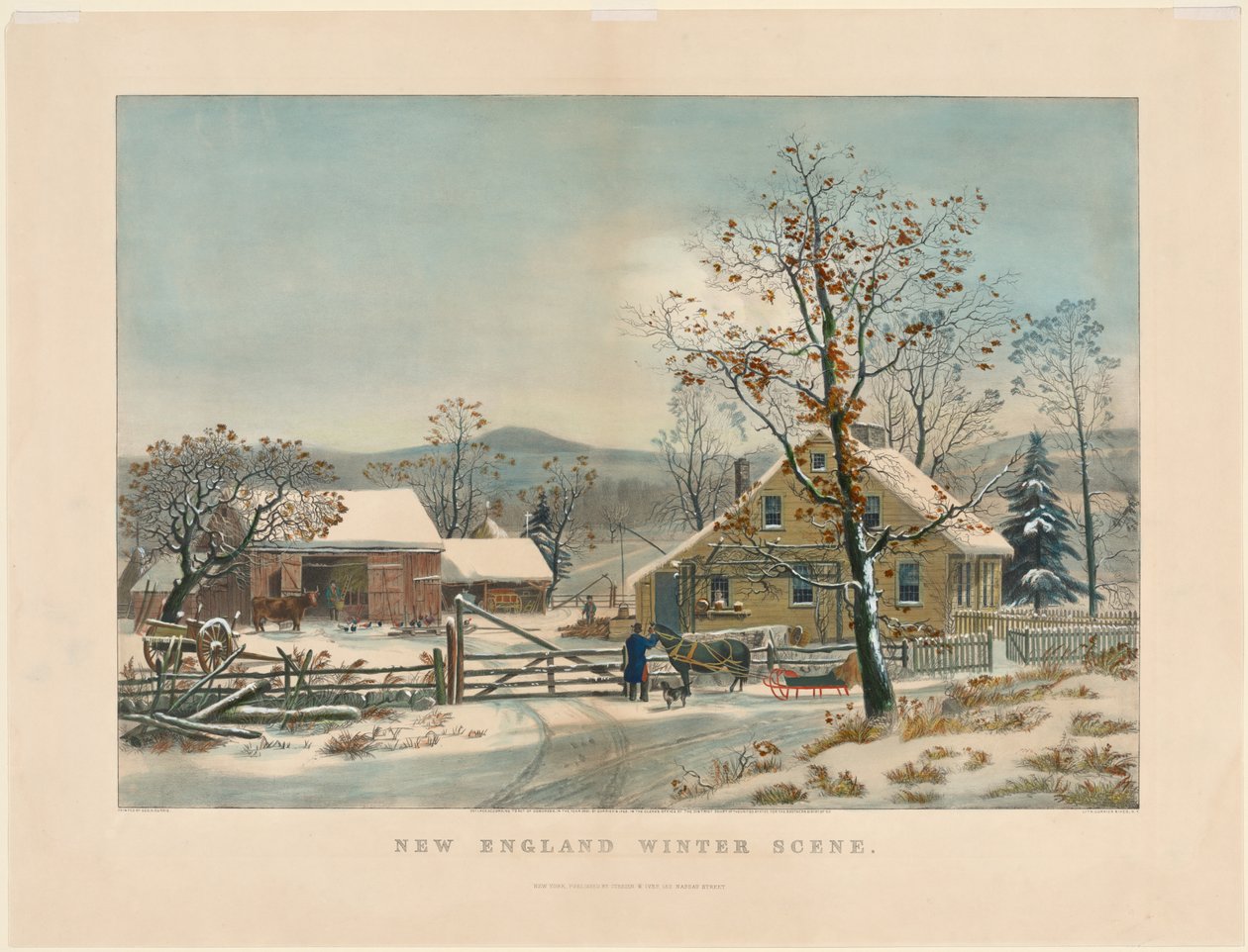 New England téli jelenet, 1861. alkotó: James Merritt Ives