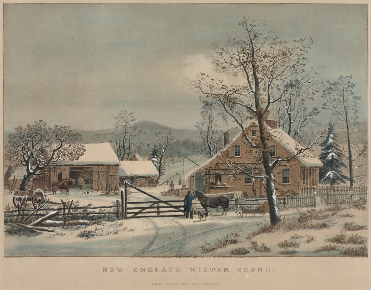 New England téli jelenet, 1861. alkotó: James Merritt Ives