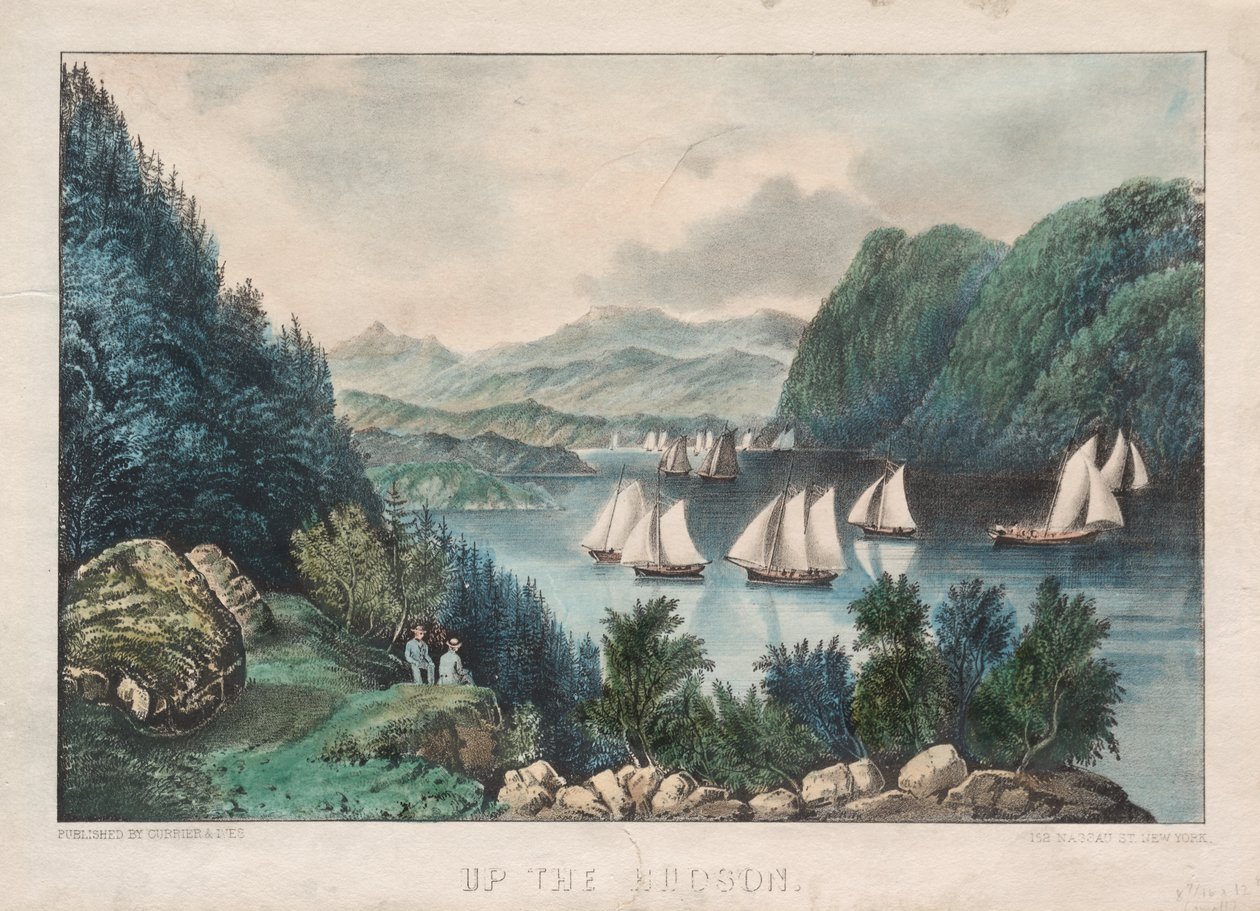 Fel a Hudsonban, c. 1857-72. alkotó: James Merritt Ives