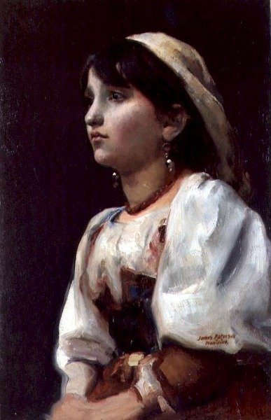 Olasz lány, 1890 körül (olaj, vászon) alkotó: James Paterson