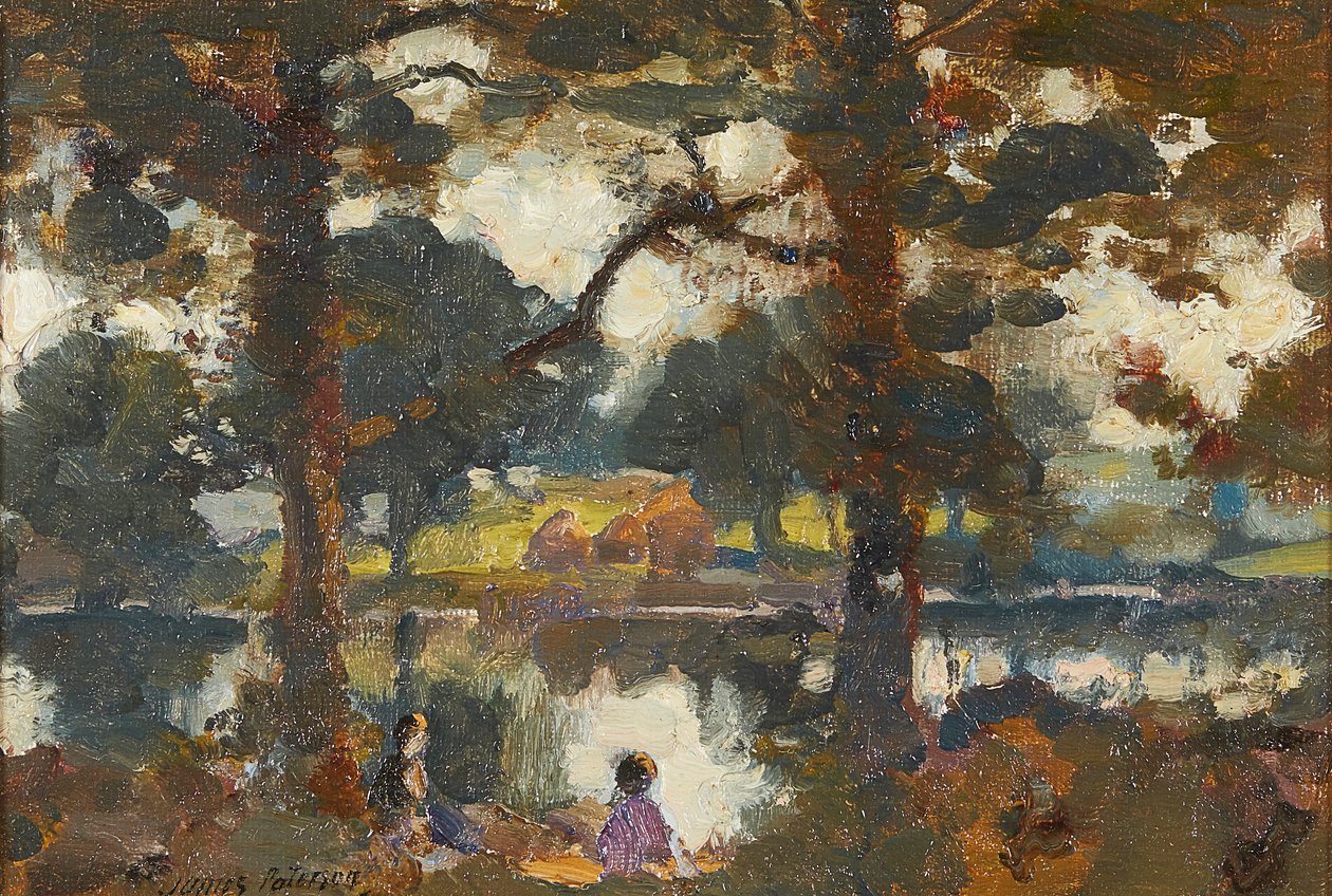 Riverbank (olaj, vászonlap) alkotó: James Paterson