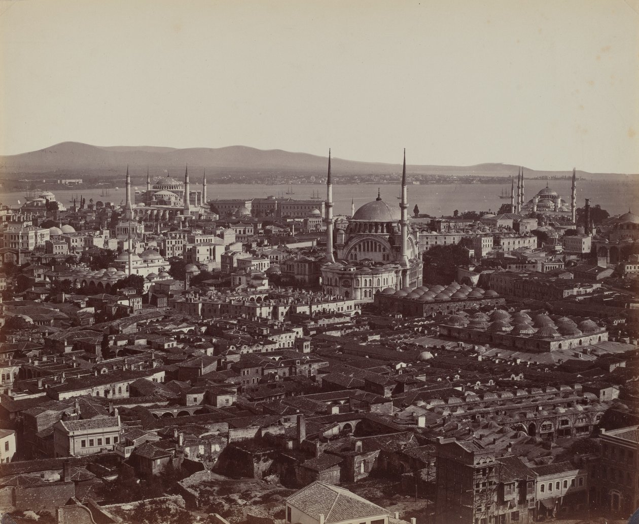 Konstantinápoly panorámája alkotó: James Robertson, and Felice Beato