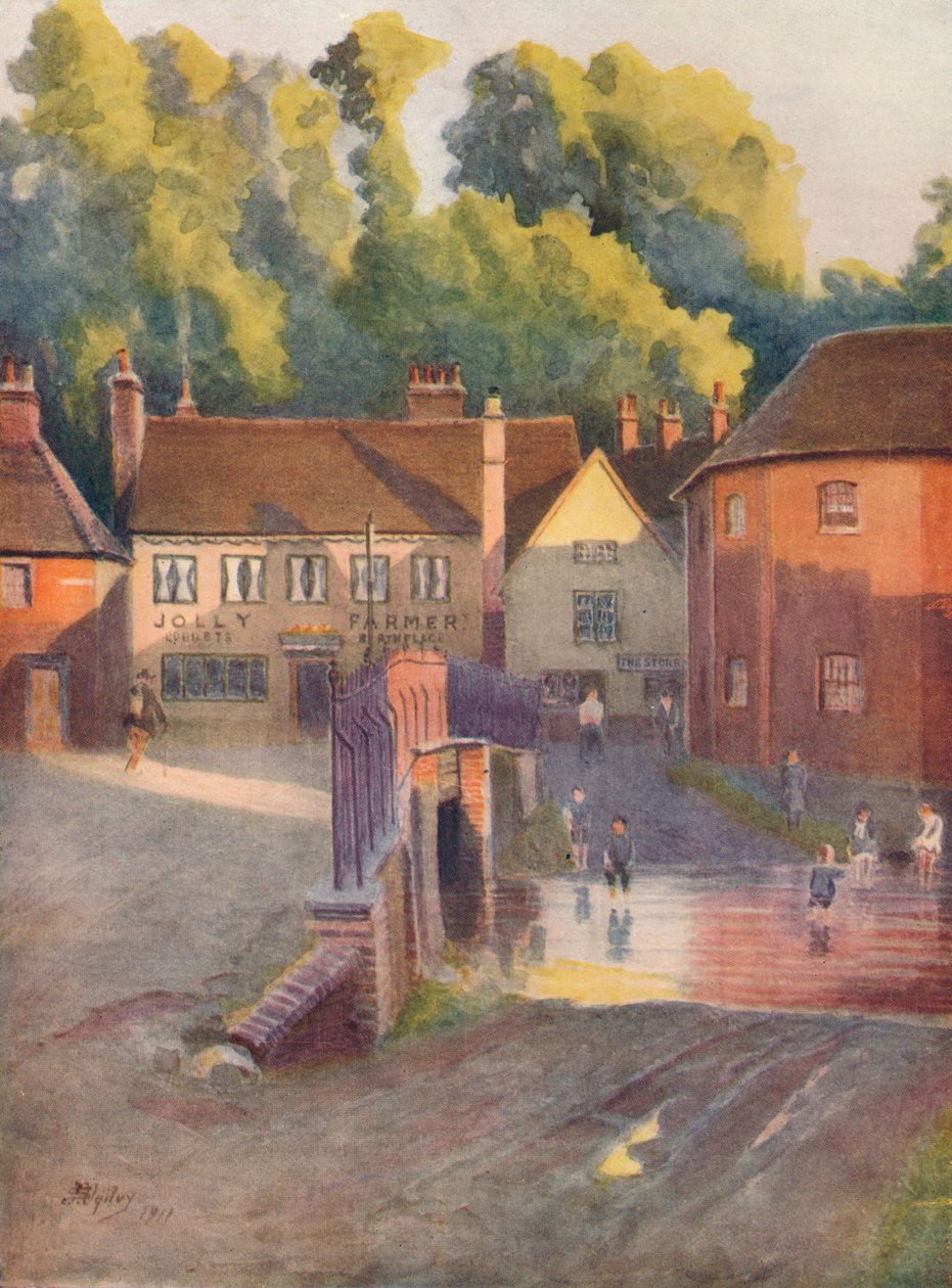 "Cobbett születési helye, Farnham", 1911, 1914 alkotó: James S Ogilvy