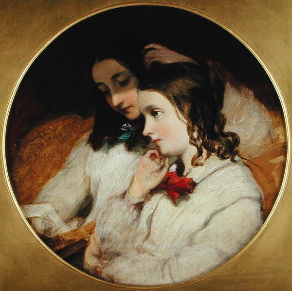 Két lány tanulmánya alkotó: James Sant