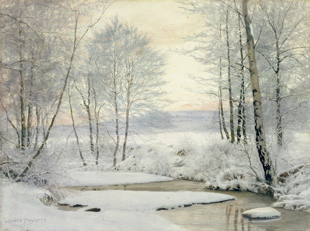 Téli naplemente (wc papíron) alkotó: James Thomas Watts