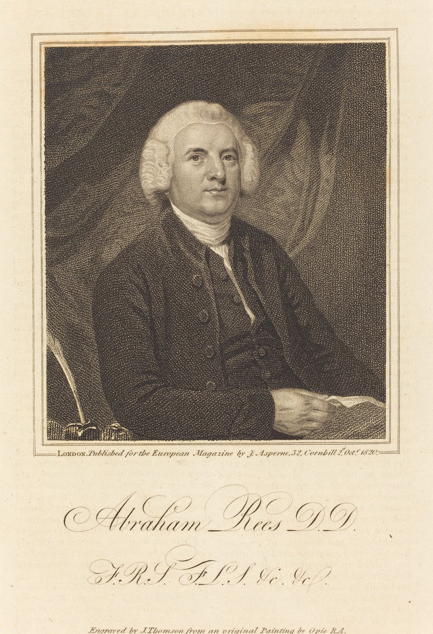 Abraham Rees, D.D. alkotó: James Thomson after John Opie