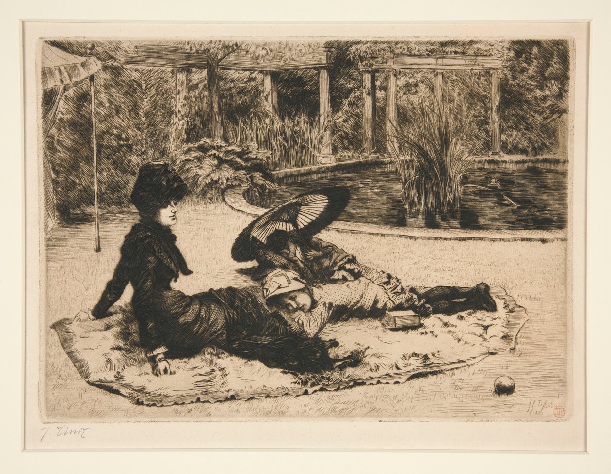 A medence mellett (Sur l alkotó: James Tissot