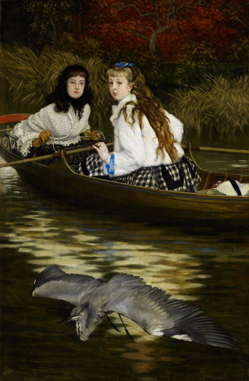 A Temzén, egy kócsag alkotó: James Tissot