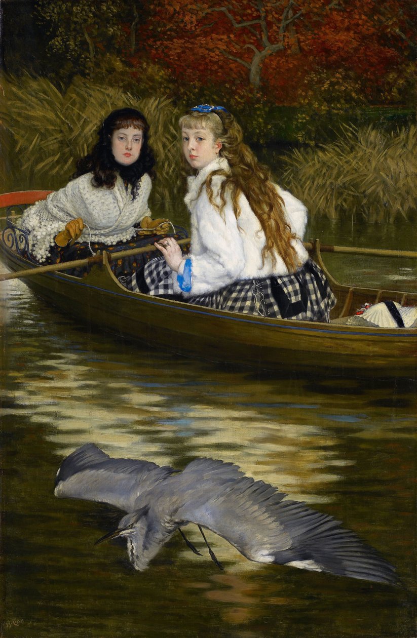 A Temzén, egy kócsag alkotó: James Tissot