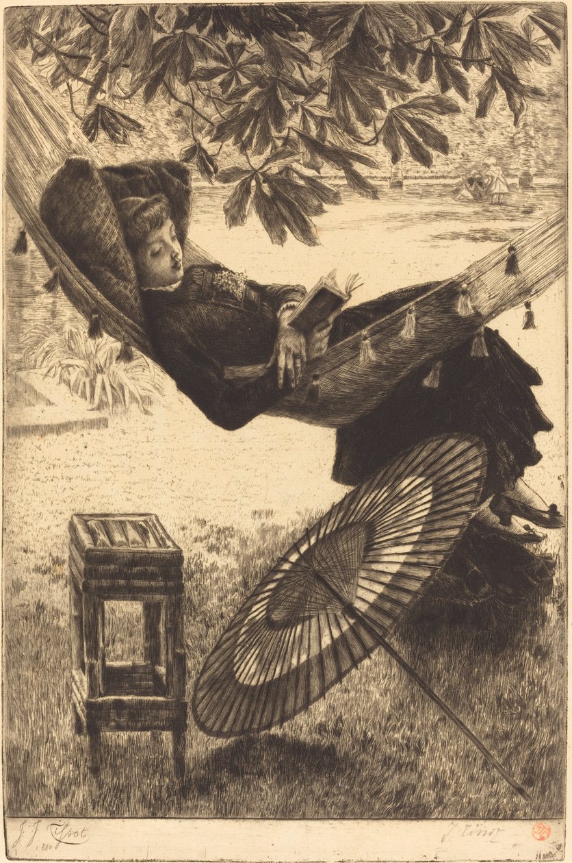 A függőágy Le hamac, 1880. alkotó: James Tissot