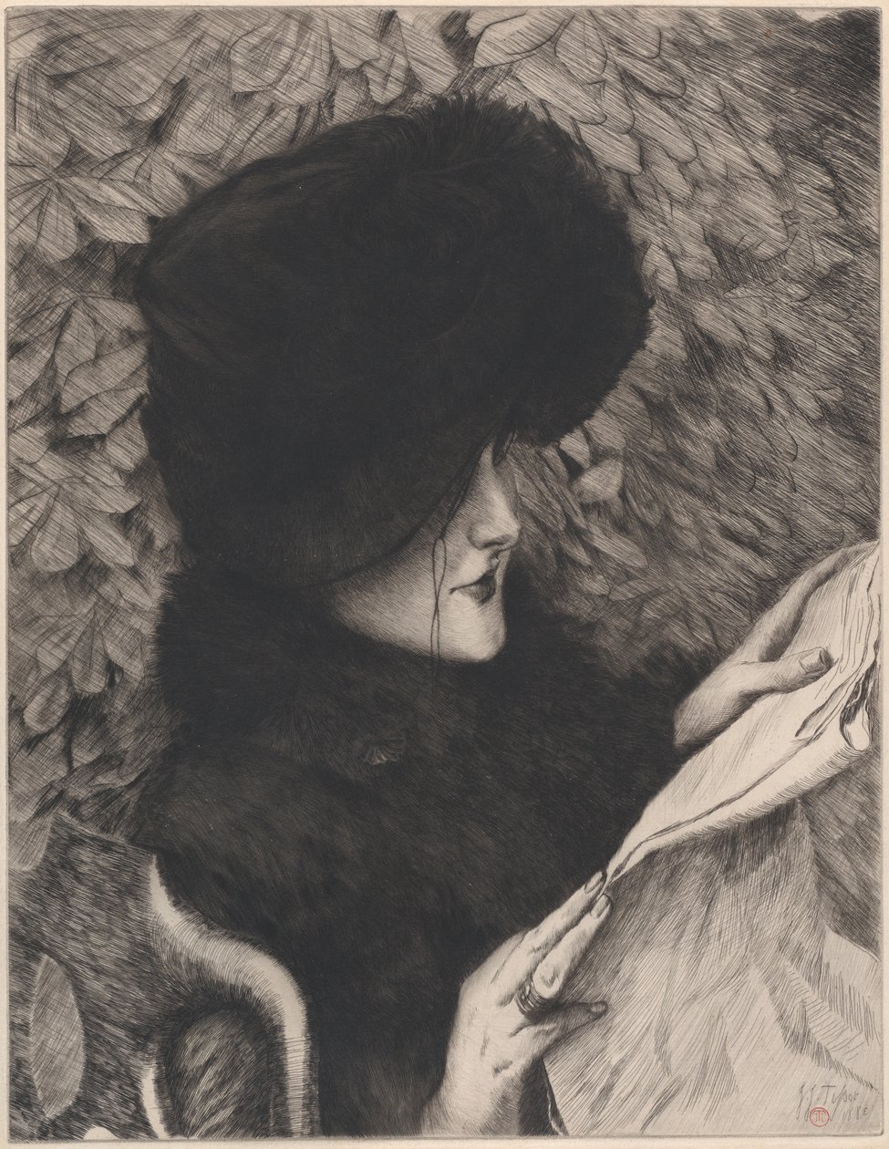 Újság, 1883. alkotó: James Tissot