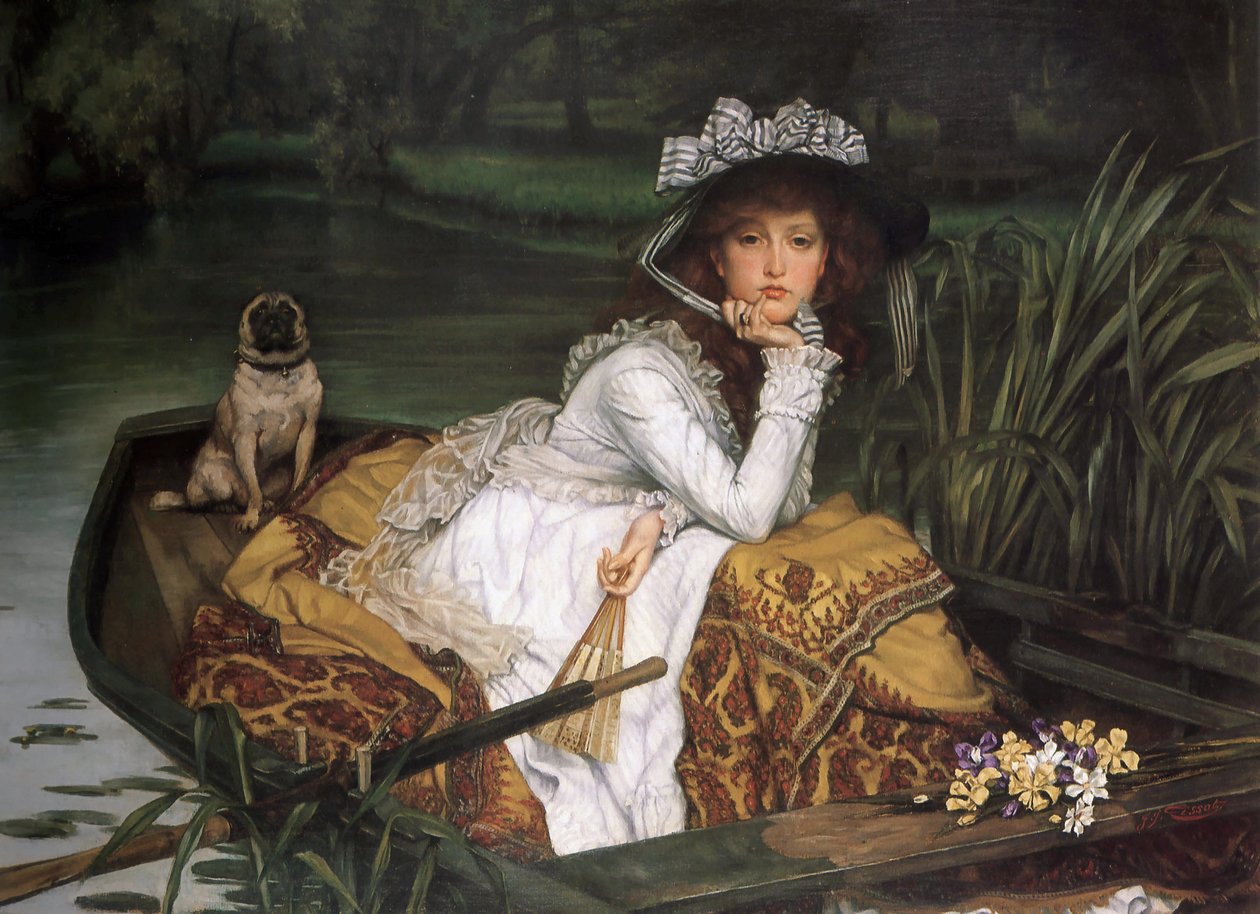 Fiatal hölgy egy csónakban. alkotó: James Tissot