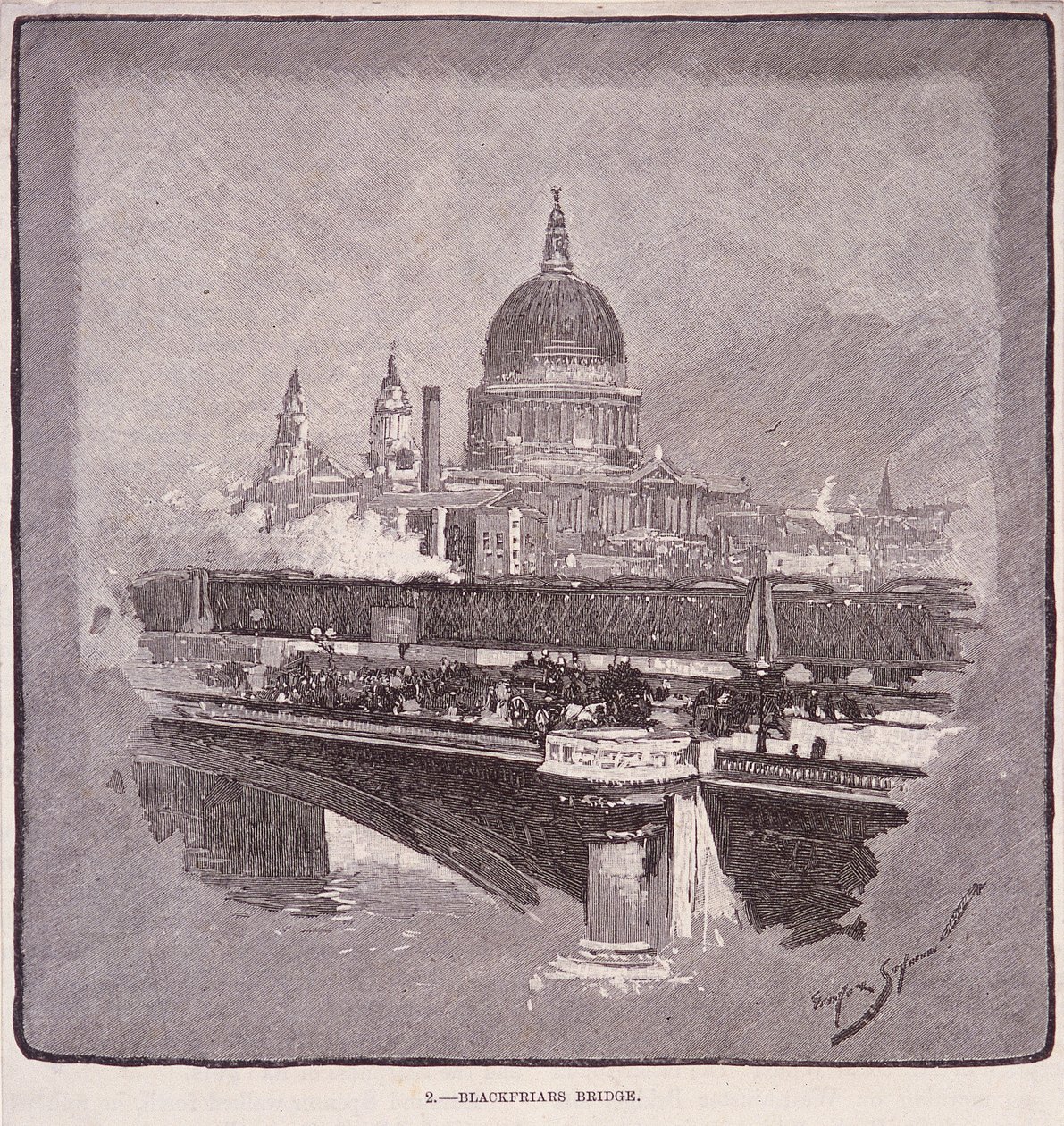 Blackfriars Bridge, London, 1796 alkotó: James Walker