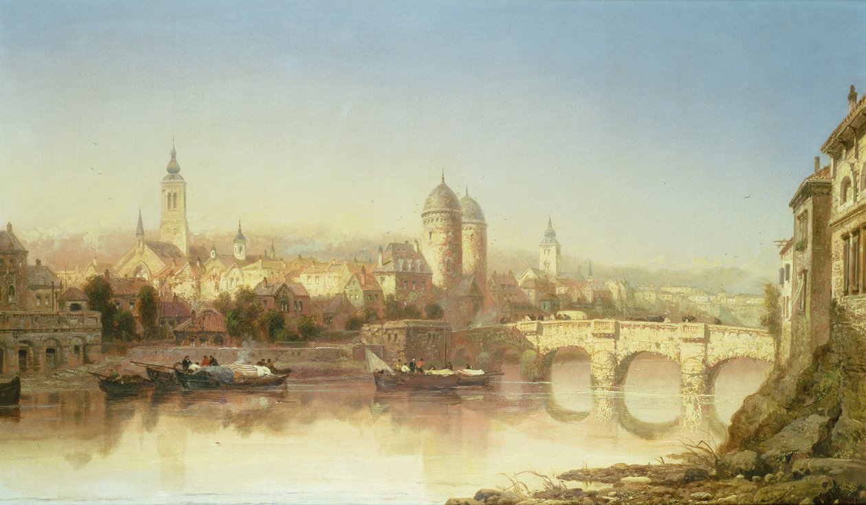 Kilátás Heidelbergre, 1873 alkotó: James Webb