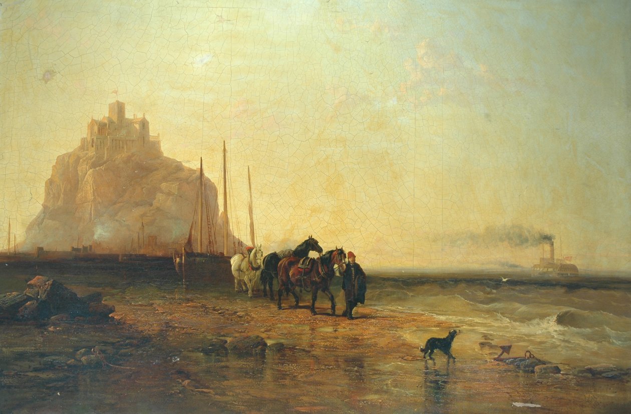 Este a St Michaels Mount mellett, 1855 alkotó: James Webb