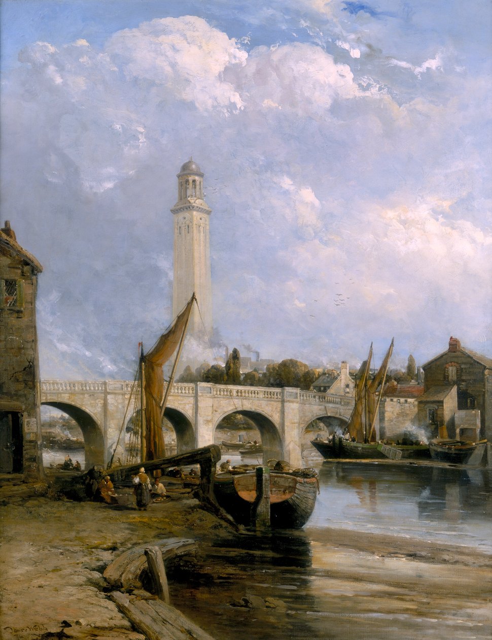 „Old Kew Bridge”, 1880 alkotó: James Webb