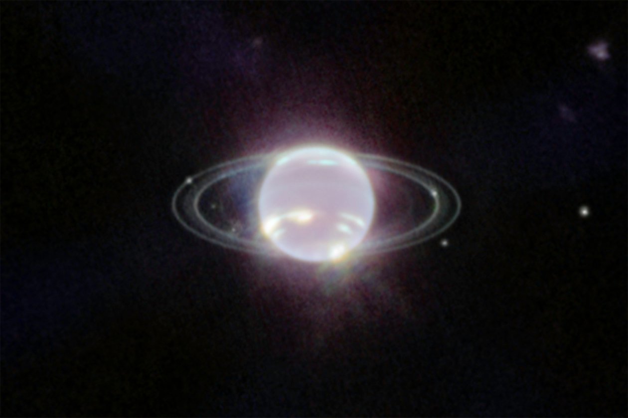 Neptune Close Up (NIRCam) alkotó: James Webb Space Telescope (NASA)