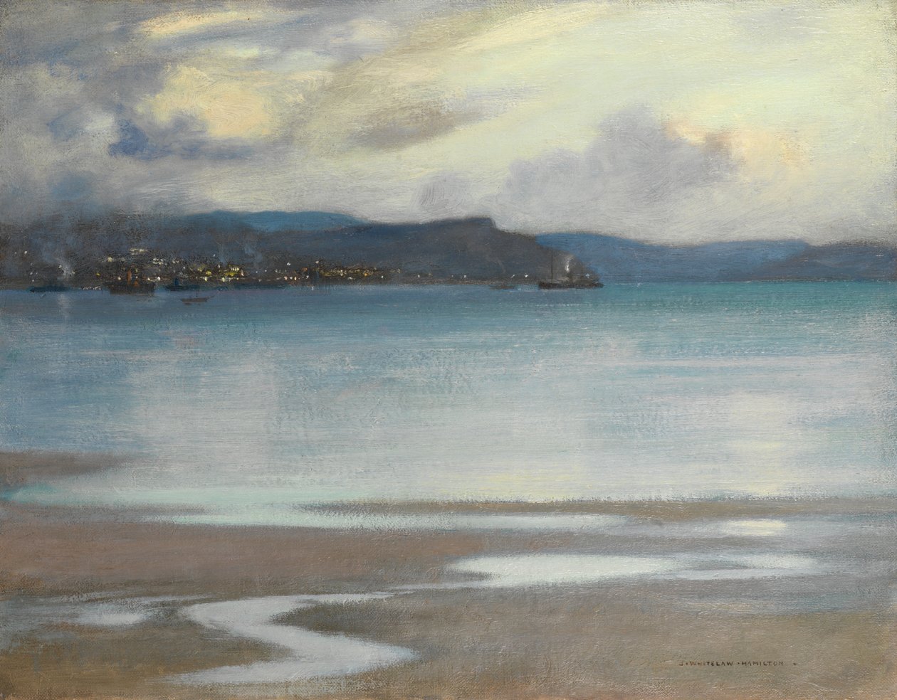 Rhu Bay (olaj, vászon) alkotó: James Whitelaw Hamilton