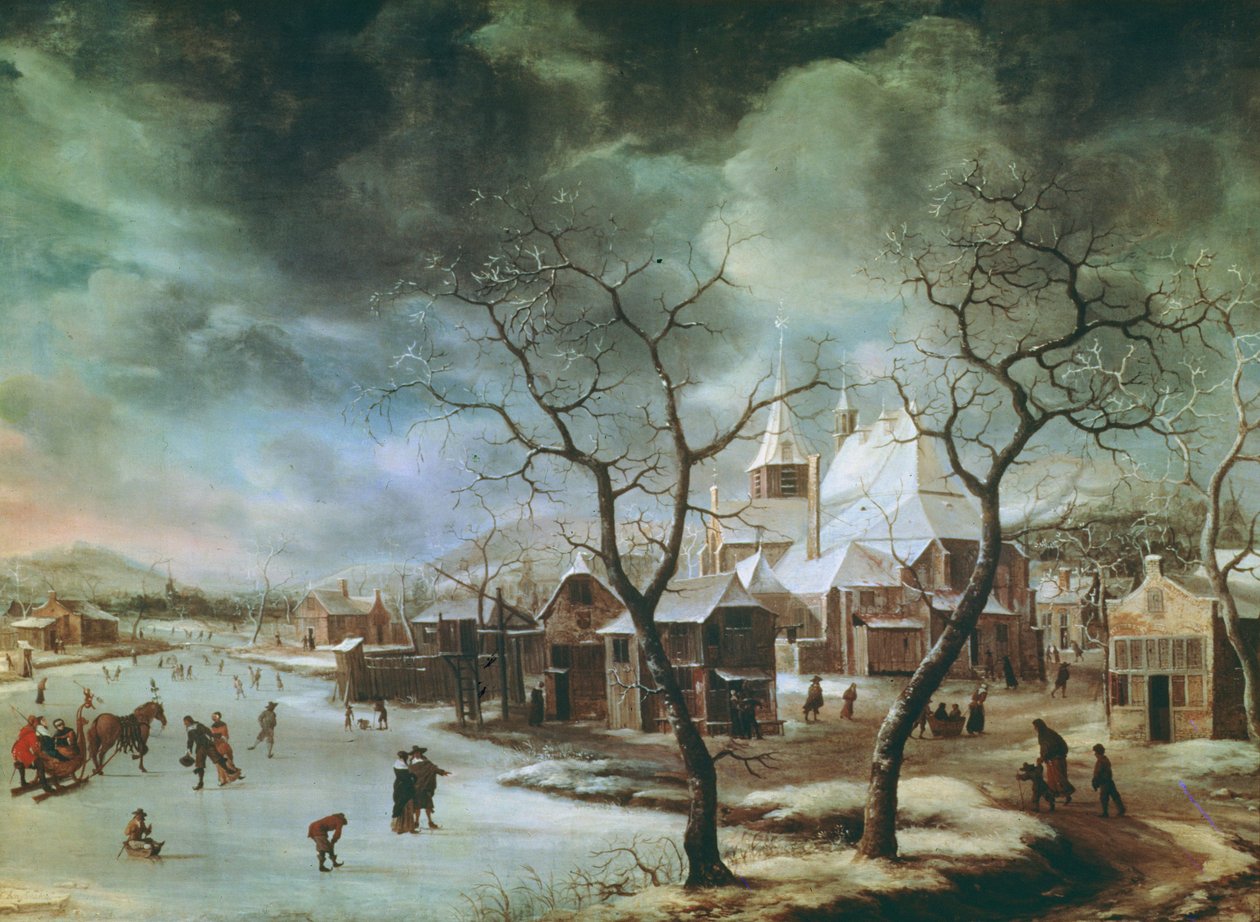 Téli jelenet (panel) alkotó: Jan Abrahamsz. Beerstraten