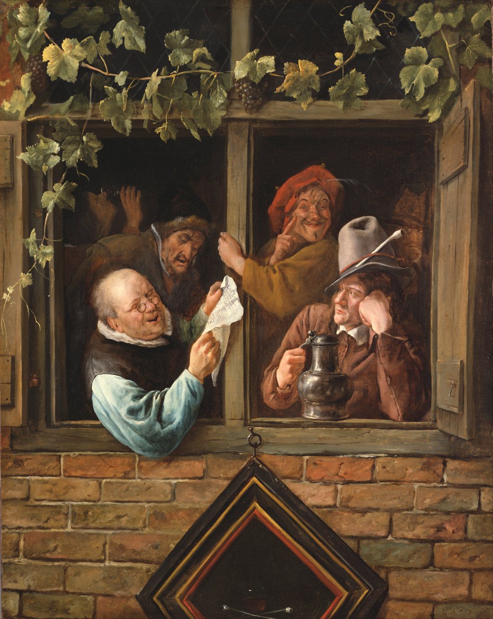 Retorikusok egy ablaknál alkotó: Jan Havickszoon Steen