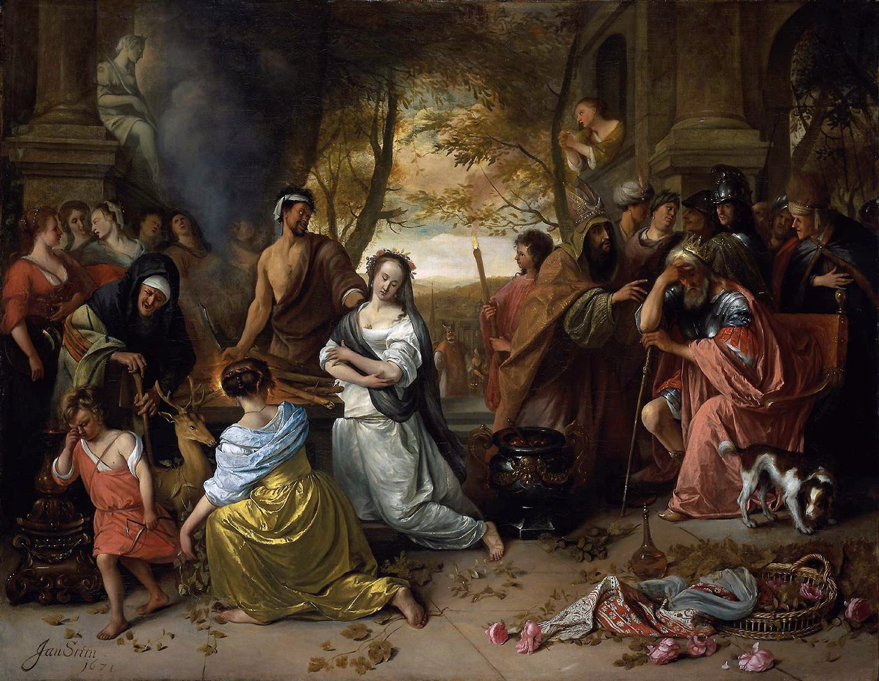 Iphigénia áldozata alkotó: Jan Havickszoon Steen