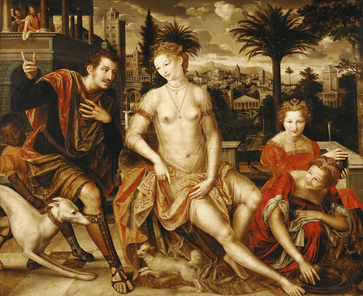 Dávid és Betsabé, 1562 alkotó: Jan Massys or Metsys
