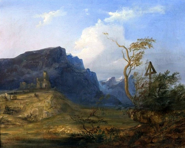 Hegyi táj. alkotó: Jan Nepomucen Gowacki
