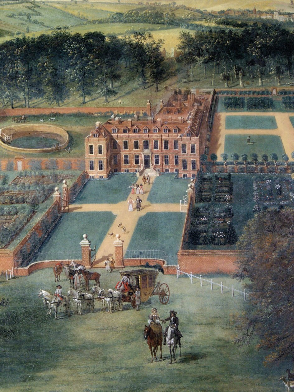 A Cheveley Park részlete, 1671, olaj, vászon alkotó: Jan Siberechts