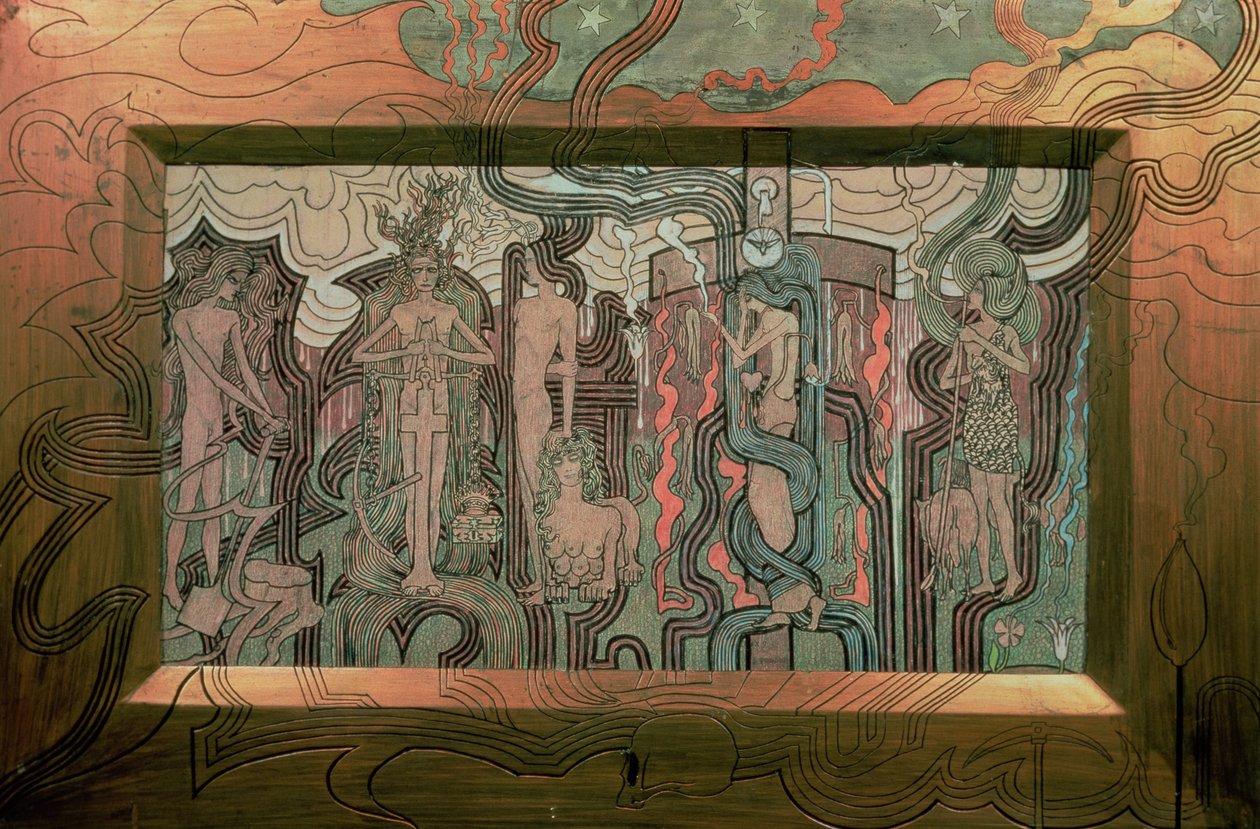 Az idők dala, 1893 (kréta, fa) alkotó: Jan Toorop