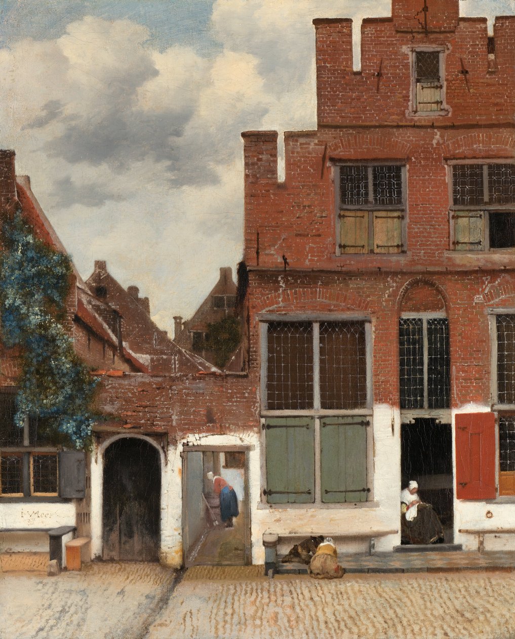 Kilátás a Het Straatje néven ismert delfti házakra alkotó: Jan Vermeer van Delft