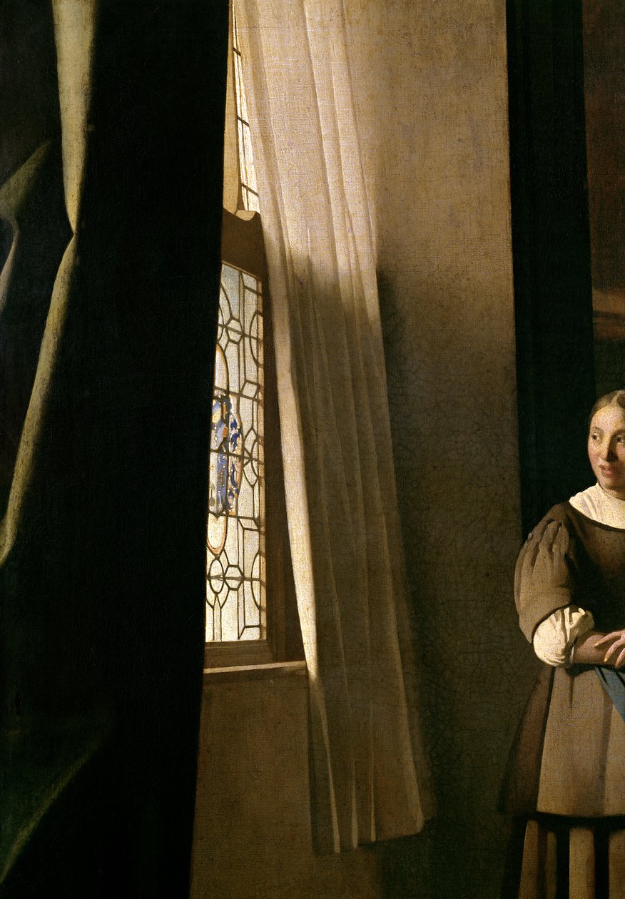 Hölgy levelet ír szobalányával, 1670 körül (2353. részlet) alkotó: Jan Vermeer van Delft