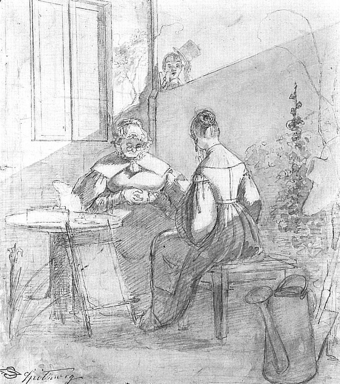 Tanulmány A szerelmes levél című festményhez alkotó: Jan Vermeer van Delft