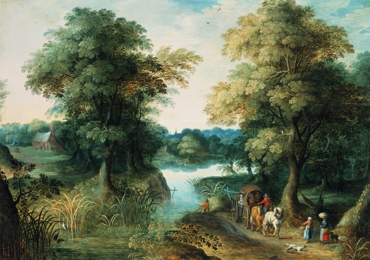 Folyói táj alkotó: Jan the Elder Brueghel