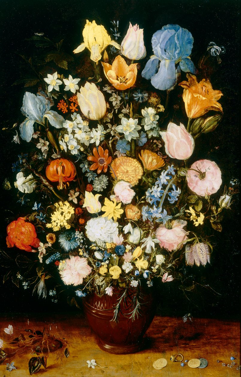 Virágváza, íriszekkel alkotó: Jan the Elder Brueghel
