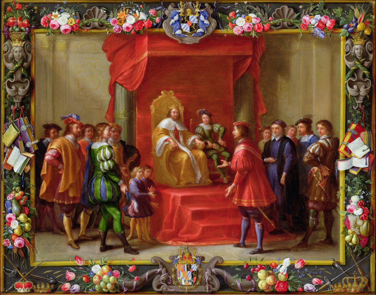 IV. Pétert, Aragónia királyát Guillaume-Raymond Moncada látogatja meg alkotó: Jan van and Primo, Luigi Kessel