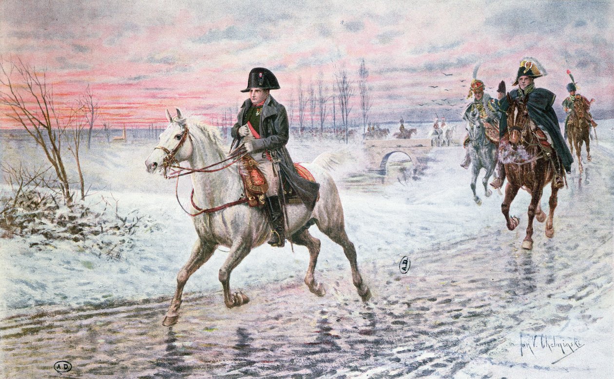 Napóleon a visszavonuláson Moszkvából 1812-ben alkotó: Jan van Chelminski