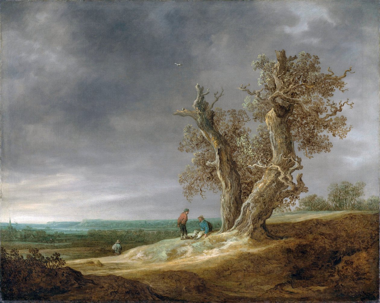Táj két tölgyfával alkotó: Jan Josephsz van Goyen