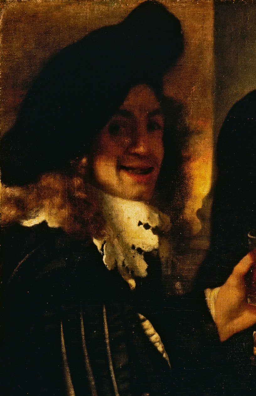 Zenész, részlet a The Procuresből alkotó: Johannes Vermeer