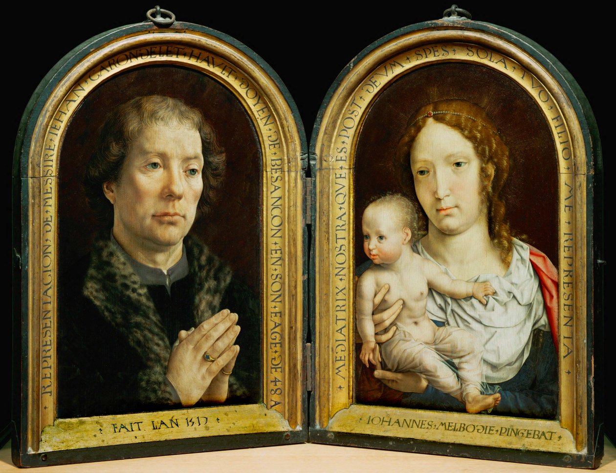 Carondelet diptichon. Balra: Jean Carondelet ... alkotó: Jan (c.1472 c.1533) Gossaert