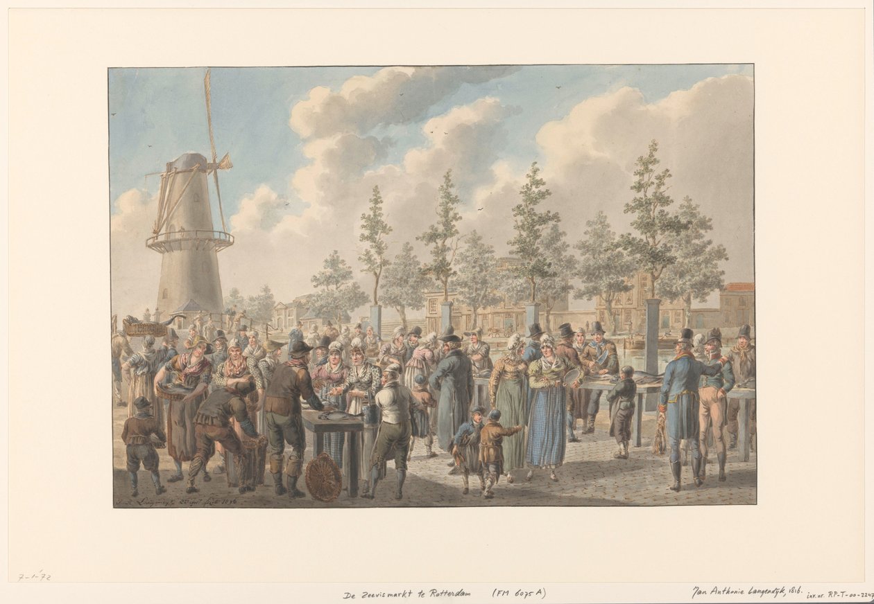 A rotterdami halpiac, 1816 alkotó: Jan Anthonie Langendijk Dzn