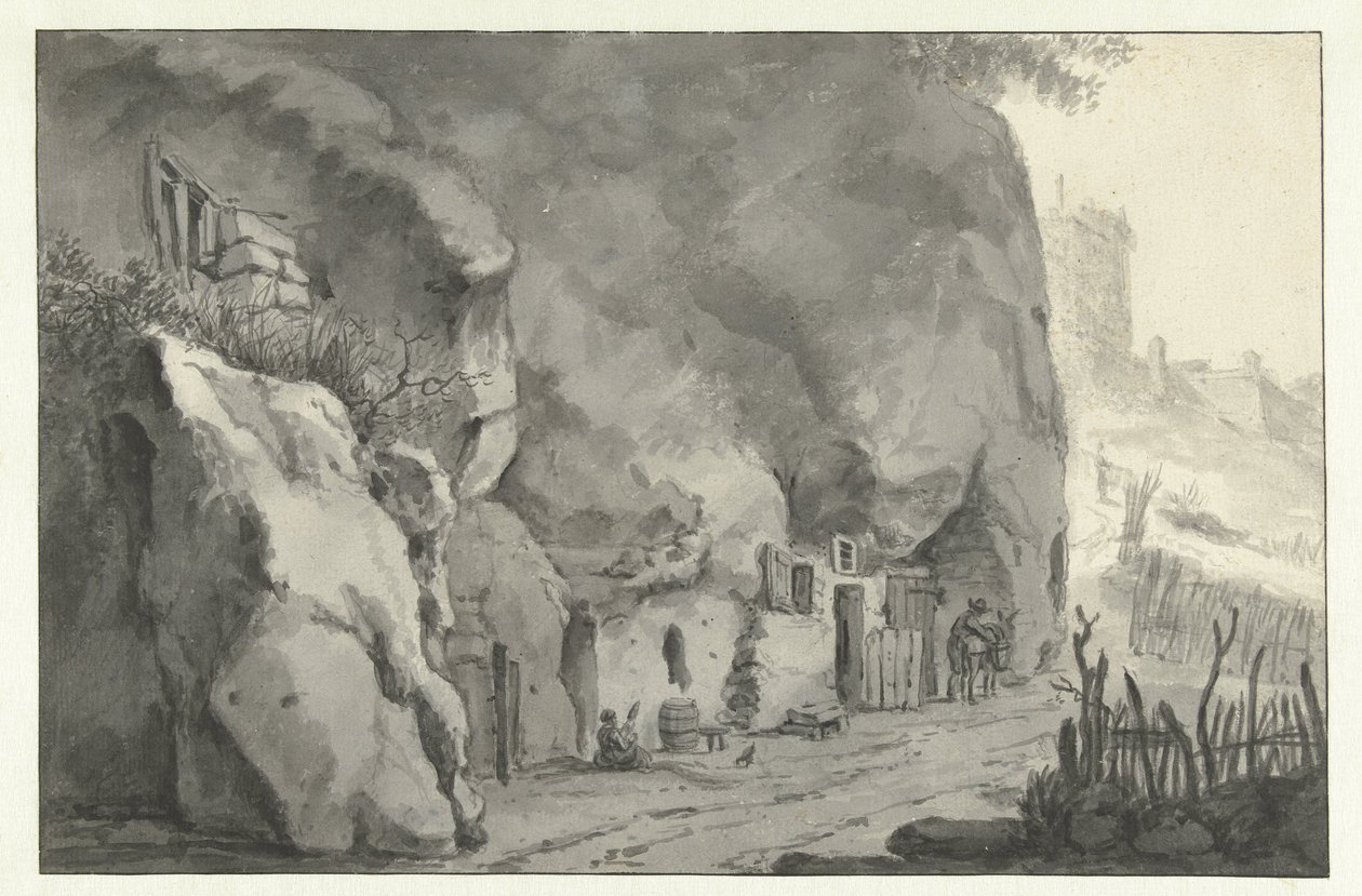 Sziklaházak a Loire-parton alkotó: Jan Asselijn (attributed to)