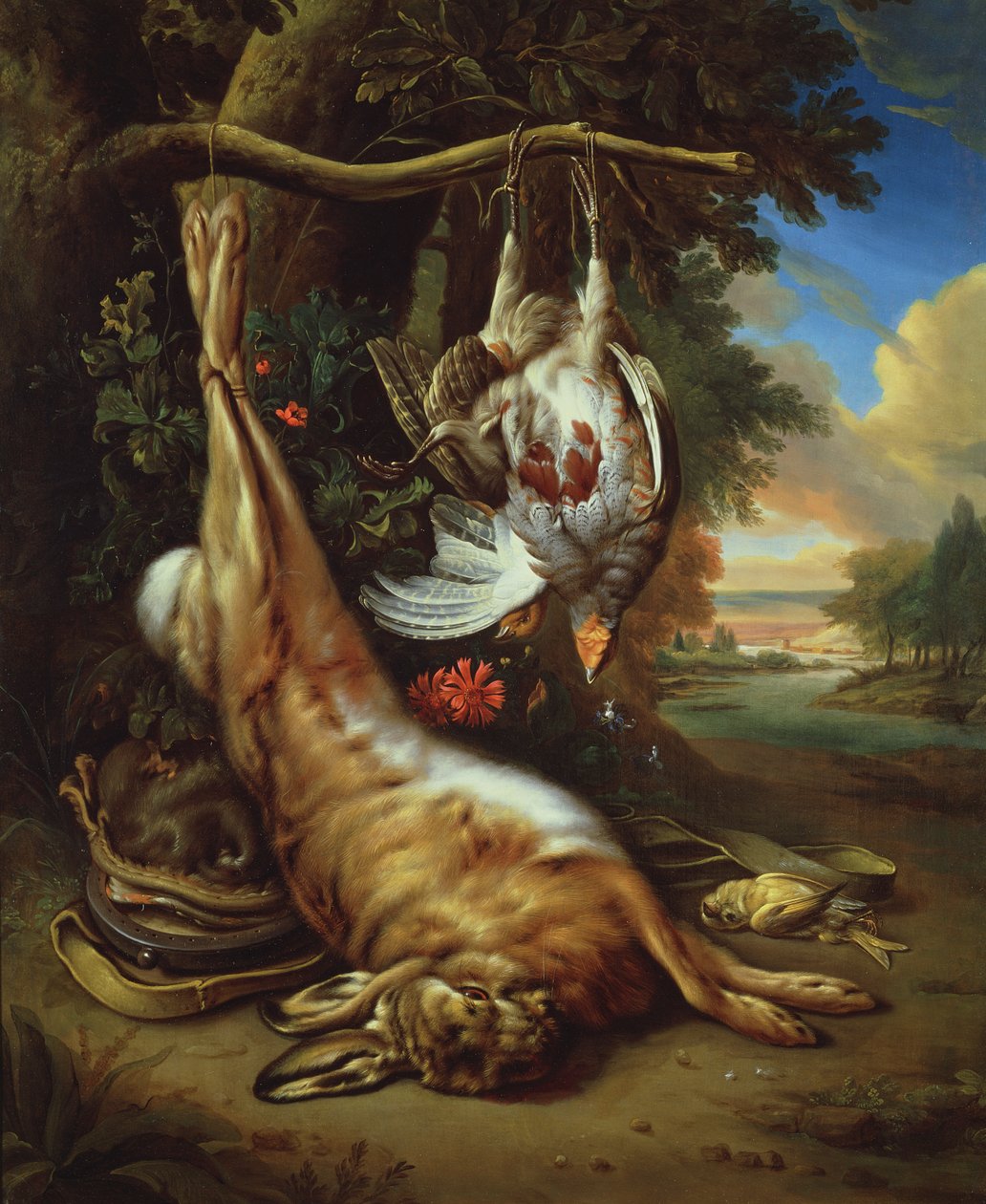 A játék csendélete alkotó: Jan Baptist Weenix