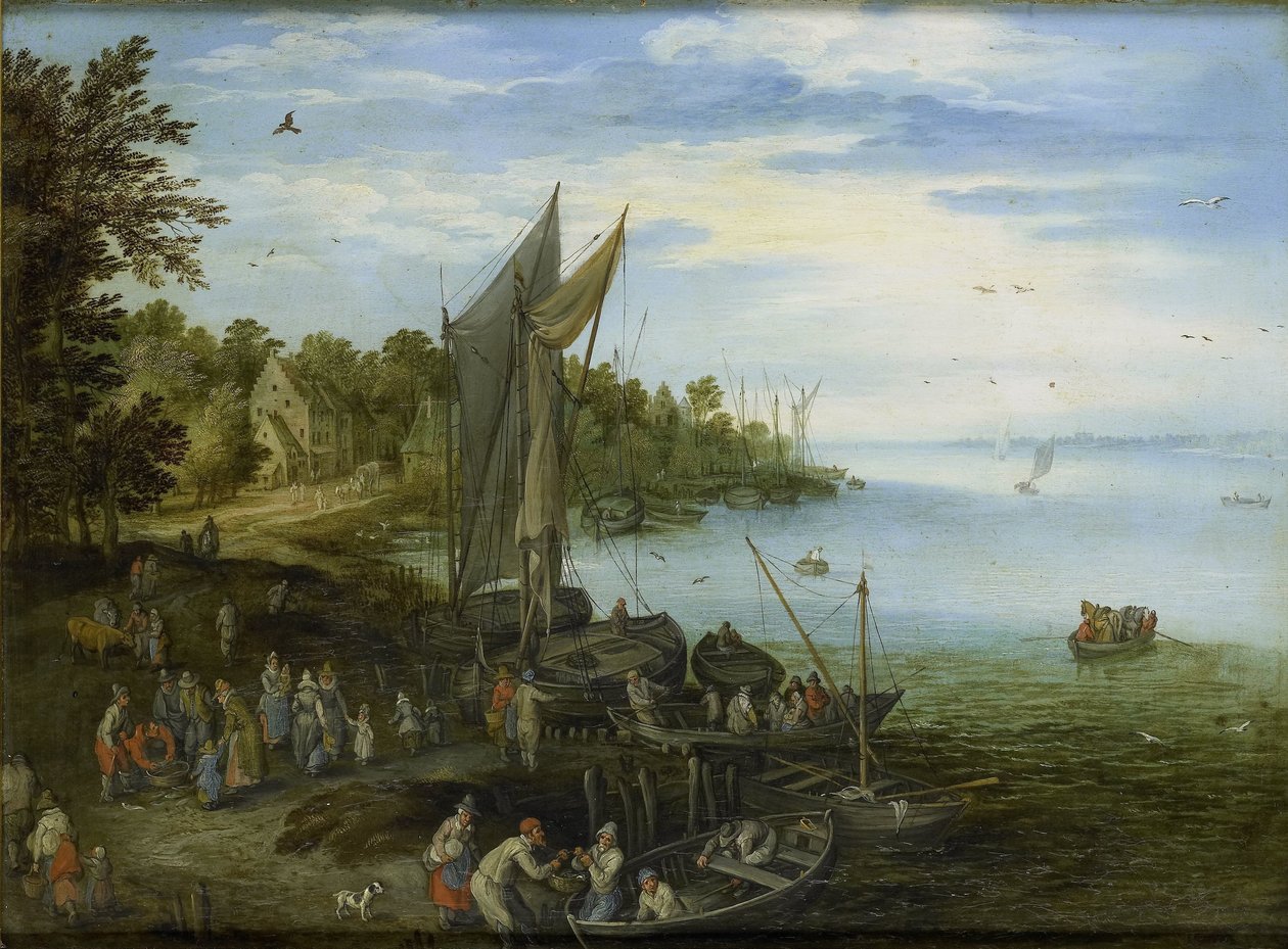 Folyópart alkotó: Jan Brueghel (I) (copy after)