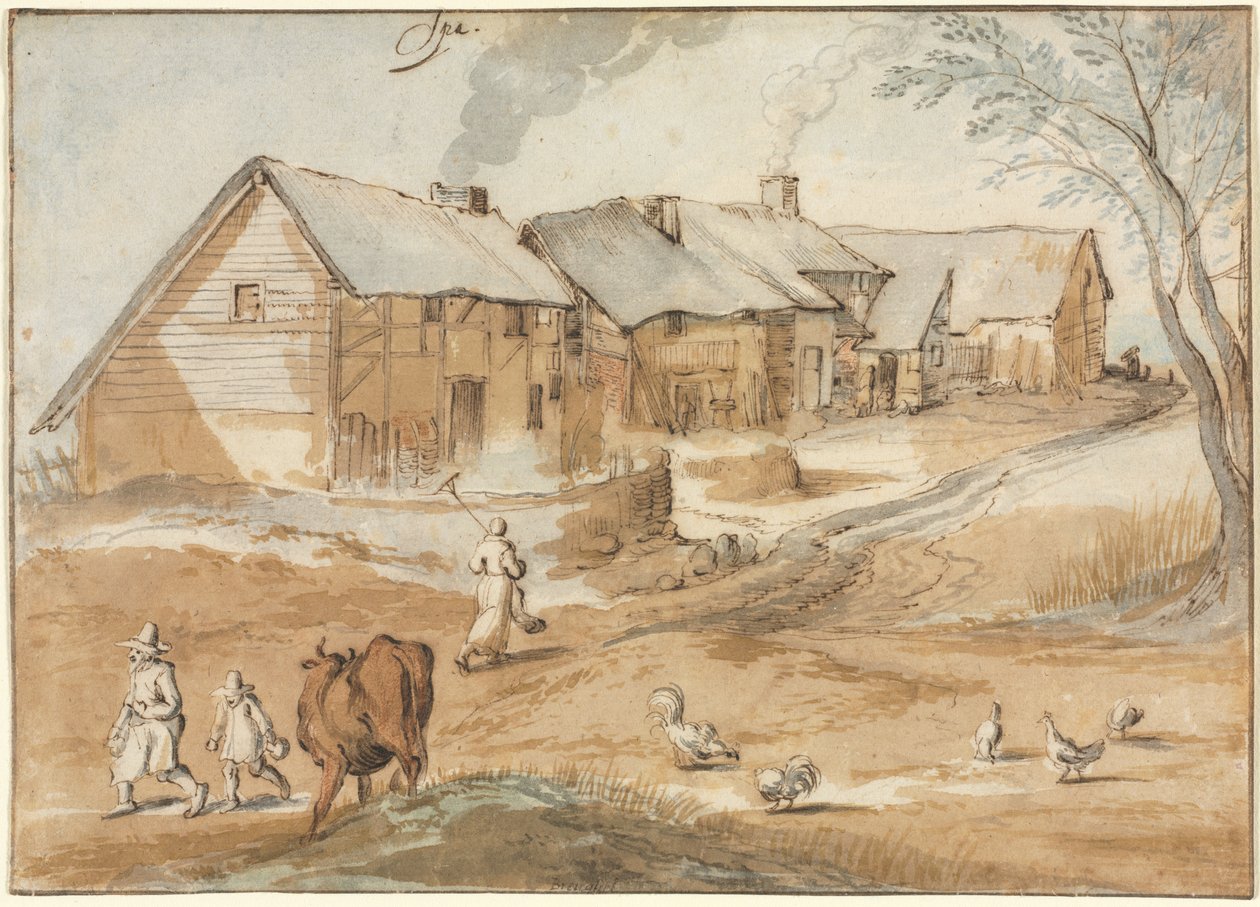 Kilátás a fürdőre, c. 1619. alkotó: Jan Brueghel the Elder